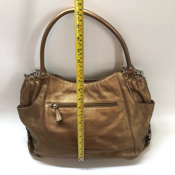 Tignanello Copper Leather Shoulder Bag - Picture 12 of 13